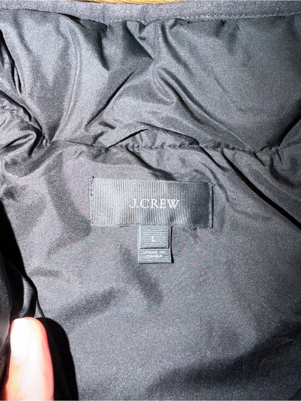 J. Crew Quilted Black Women's Vest with Gold Hardware